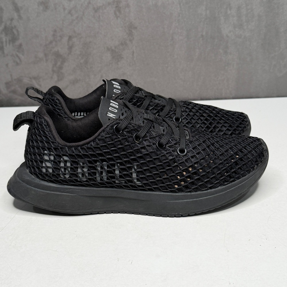 NOBULL Mesh Runner Sneakers Womens 6.5 Mens 5 Black Breathable Training Shoes